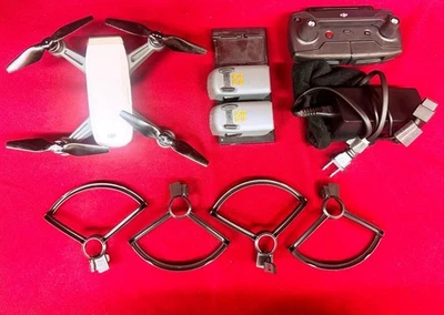 DJI Spark Camera Drone Alpine White MM1A + Controller Battery & Charger AC Cord - Image 1 of 4