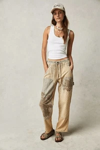Pantalones de mezclilla bordados Free People Cheshire bajos grandes L RESERVADOS - Imagen 1 de 3