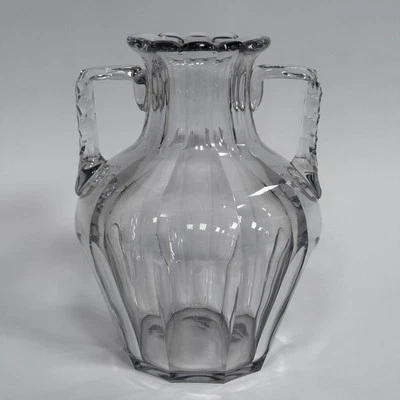 Vase en cristal avec anses Baccarat XIXe pans coupés L9321 - Photo 1/4