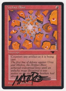 Signed Artifact Blast LP Antiquities Artist Mark Poole 1994 MTG Magic Vintage! - Picture 1 of 2