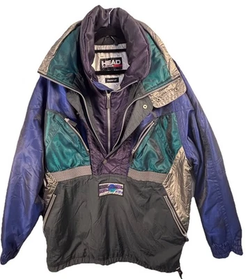 VINTAGE Head Sportswear Coat Men XLarge Green Solar Cyberpunk Goth Ski Y2K 90s - Image 1 of 4