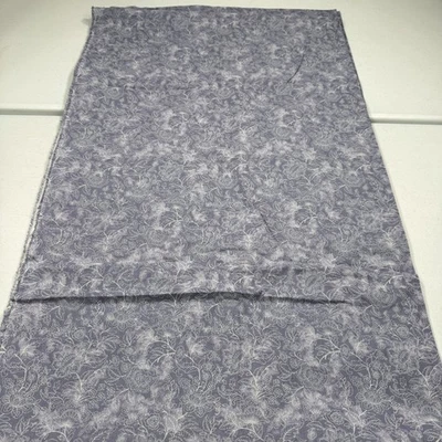 joann fabric purple gray toile floral quilting cotton 43x145 4 yards calico - Image 1 of 4