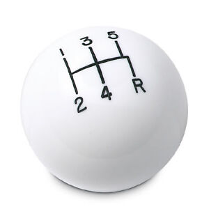 5 speed engraved shift knob WHITE - 3/8"-16 for Hurst chrome shifter sticks