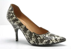 LANVIN Womens Snakeskin Crystal High Heel Pointy-Toe Pumps 9-39 NEW - Picture 1 of 5