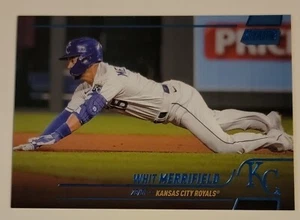 2022 Topps Stadium Club Whit Merrifield Blue Foil Parallel Royals 25/50 - Picture 1 of 3