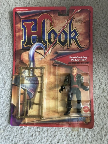 Vintage 1991 HOOK Movie Swashbuckling PETER PAN Toy Action Figure Mattel **NEW** Cover