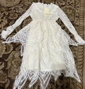 Trish Scully Girl's Cream Elegant Dress Size 7 NWT Wedding Dance - Picture 1 of 5