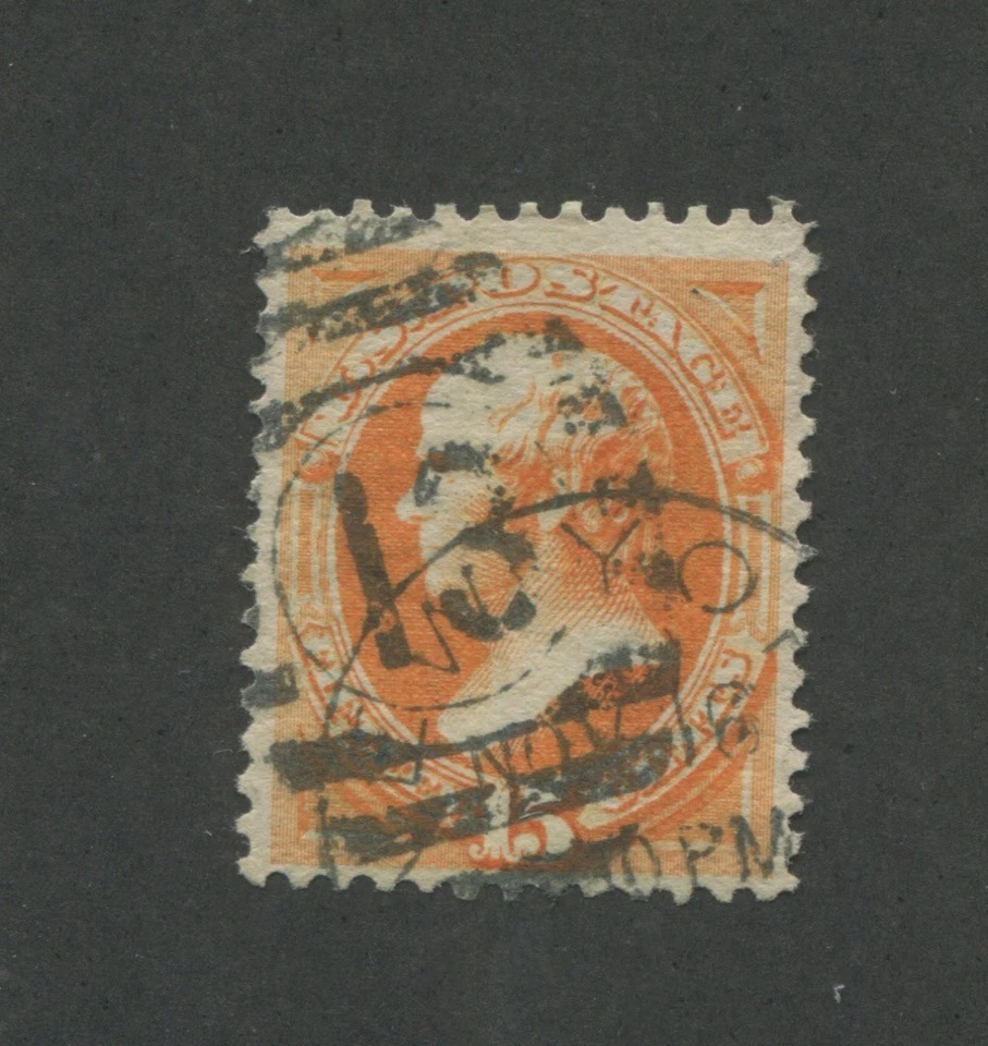 1873 United States 15 Cent Postage Stamp #163 Used F/VF New York Postal Cancel - Image 1 of 1
