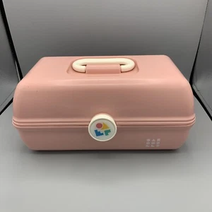 Custodia trucco vintage caboodles modello 5626 custodia da viaggio rosa specchio 3 livelli vanità - Foto 1 di 18