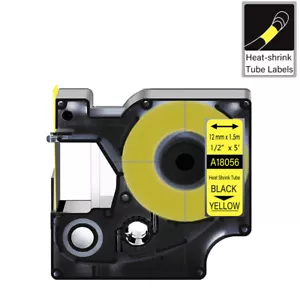 1x Compatible DYMO Rhino 3000 Heat Shrink Tube 18056 Label Tape 1/2 in for Cable - Picture 1 of 9