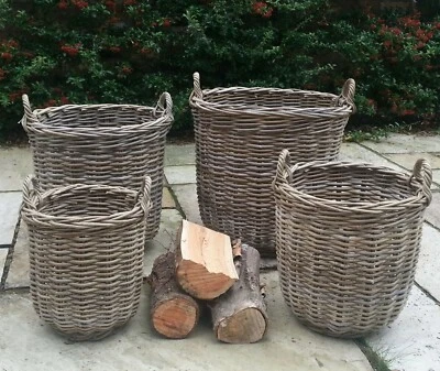 Chunky, High Quality Round Wicker Log Basket - Storage - Rustic Home - Image 1 of 4