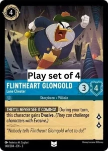 Flintheart Glomgold - Lone Cheater 💎Play Set of  4💎140/204 Lorcana Inklands - Bild 1 von 1