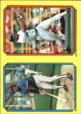 1988 Topps Stickers #65 Shawon Dunston #250 Ellis Burks Wade Boggs #40 on back