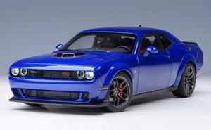 1/18 AUTOart 2022 Dodge Challenger R/T Scat Pack Widebody Blue Car Model 71772 - Picture 1 of 12