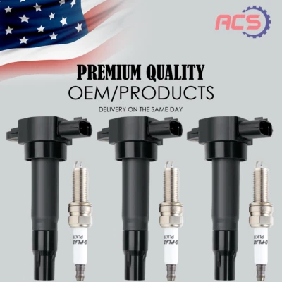 3 bobinas de encendido + 3 bujías para Smart Fortwo 2008-2015 1,0 L FK0319 1832A02 Foto 1 de 4