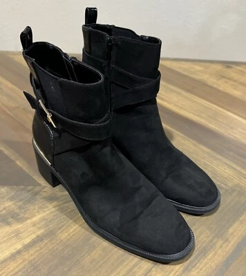 Botas Chelsea Liz Claiborne Emberly Tacón Apilado Espuma con Memoria/Talla 7.5 Negras Foto 1 de 4