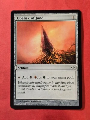 2008 Magic The Gathering Shards of Alara #215 Obelisk of Jund, C, NF, cd2 - Image 1 of 3