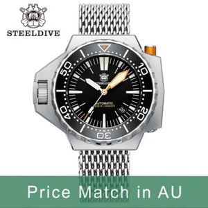Steeldive SD1988, Monobloc, NH35, Sapphire, Lume, Shark Mesh Band, 1200m Diving - Picture 1 of 15