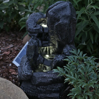 CLGarden Solar Springbrunnen NSP14 mit Akku LED Beleuchtung Gartenbrunnen Licht - Bild 1 von 4