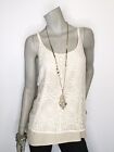 Cabi #798 Xs It Girl Cami Ivory Lace Lined Swing Tank Top Sleeveless Shirt