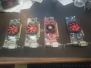 Lot of 4 video cards, 1 ATI Radeon HD 4550, 2 AMD 109-26457-01& 1 ATI 102-c26405 - Picture 1 of 3