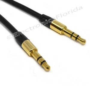 3.5mm Male Stereo Audio Auxiliary Cable Golden Plug for PC iPod Car Phone - Picture 1 of 4
