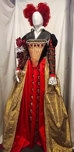 Queen Of Hearts Costume Sz S Gown Alice In Wonderland Cosplay Halloween Party - Picture 1 of 21