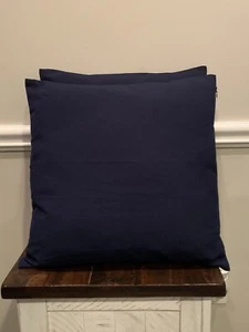Decorative Throw Pillow 18x18” Navy Blue Set of 2 Couch Bedroom Decor READY! - Picture 1 of 4