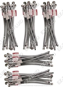 Sanitär Posten 50 Stck. 1/2 Zoll FIP X 3/8 Zoll Comp x 20 Zoll SS Wasserhahn Versorgung Anschluss/Leitungen - Bild 1 von 6