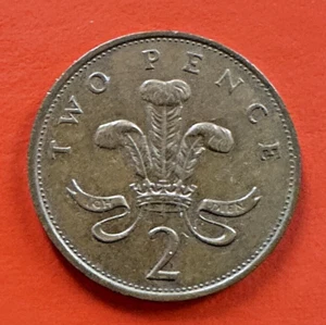 1986 GB UK Great Britain 2 Pence Coin QUEEN ELIZABETH II  KM 936   USA SELLER - Picture 1 of 2