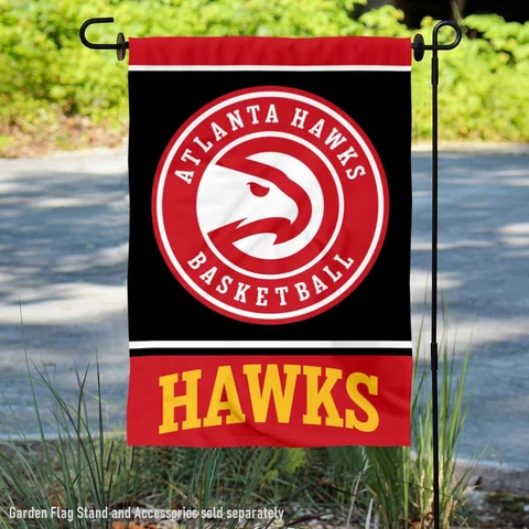 Atlanta Hawks Black Garden Yard Banner Flag Cover