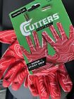 Cutters Football Super Sticky Grip Glove Youth L/Xl New Red Team Free Shipping