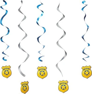 Police Party Cop Officer Hero Kids Birthday Party Decoration Dizzy Danglers - Picture 1 of 1