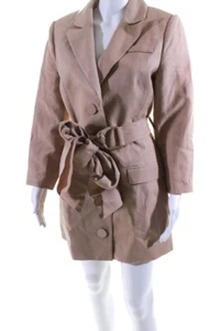 Significant Other Womens Linen Belted Elora Blazer Dress Beige Size 6 - Picture 1 of 4