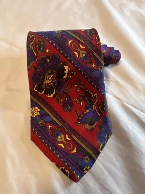 Corbata GAP Floral/Rayas 100% Algodón Hecha en EE. UU. 58"x3.75" Foto 1 de 4