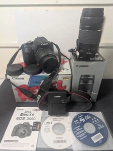 Canon EOS Rebel T5 DSLR Camera – 18-55mm IS & 75-300mm III Lenses Original Boxes - Picture 1 of 10
