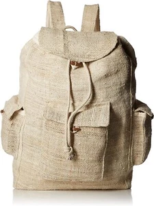 Pure Natural Nepali Hemp Shoulder Backpack - Fashion Cute Travel School College  - Picture 1 of 4
