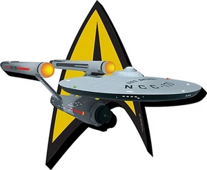 Star Trek Badge/Enterprise Gros Épais Réfrigérateur Aimant (NM) - Picture 1 of 1