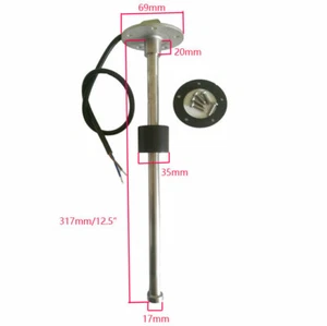 Fuel Level Sender 10-180 ohms 317MM/12-1/2" Water Tank Sender SAE 5 Hole Pattern - Picture 1 of 7