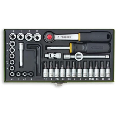 PROXXON 36 Piece Precision Engineer's Socket Set (1/4") 23080 From RDGTools - Image 1 of 3