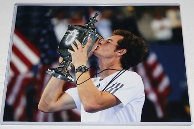 Foto firmada por Andy Murray 8X10 campeón de tenis abierto de Estados Unidos + PRUEBA EXACTA automática Foto 1 de 2