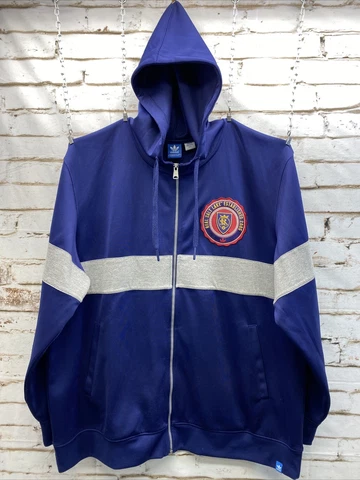 Adidas MLS Real Salt Lake Full Zip Blue Hooded Track Jacket Men’s Size 2XL Cover
