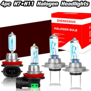 For Hyundai Sonata 2011-2012 H7 H11 Halogen Headlight High Low Beam 4200K Bulbs - Picture 1 of 13