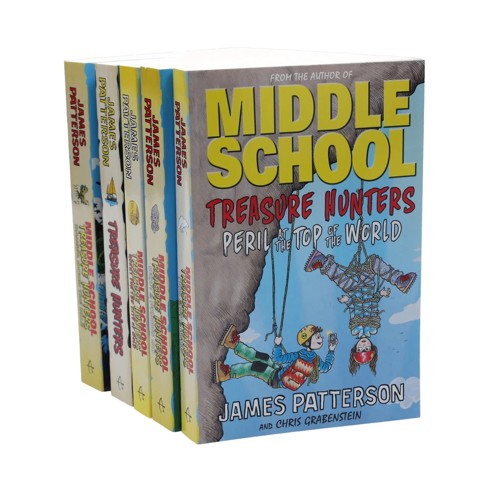 Middle School Treasure Hunters Series by James Patterson 5 Books Set -Paperback - Image 1 of 4