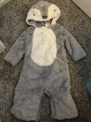 Pottery Barn Kids Infant Fuzzy Suit Costume Size 6-12 Months - Imagem 1 de 4