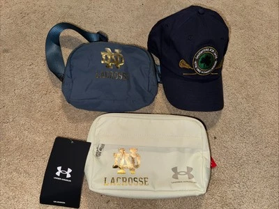 Nuevo bolso Under Armour de lacrosse Notre Dame para mujer, bolso Ododos usado y sombrero usado Foto 1 de 4