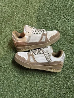 Louis Vuitton Trainer Low Brown Suede -Sz 8 UK/ 9-9.5 US -Worn, No Box! - Image 1 of 4