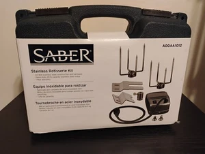 Saber Grills A00AA1018 Stainless Steel Rotisserie Kit w/ Case - Picture 1 of 18
