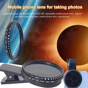 Solar Eclipse Camera Lens Filter, Solar Eclipse Phone Camera Filter with Clip - Picture 1 of 10