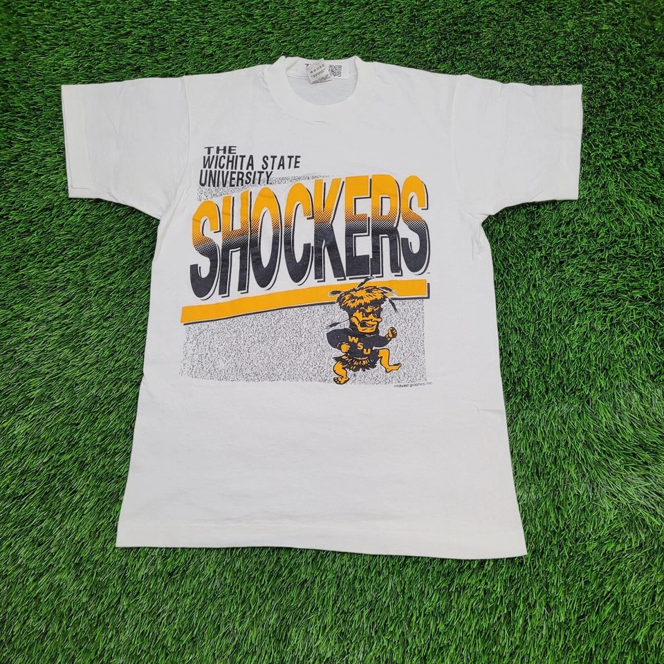 Vintage Wichita State University Shirt S/M 18X26 White - Image 1 of 4